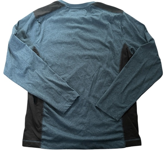 Projek Raw, Men’s long sleeve Henley tee with buttons, Sz S, denim blue - Picture 3 of 7
